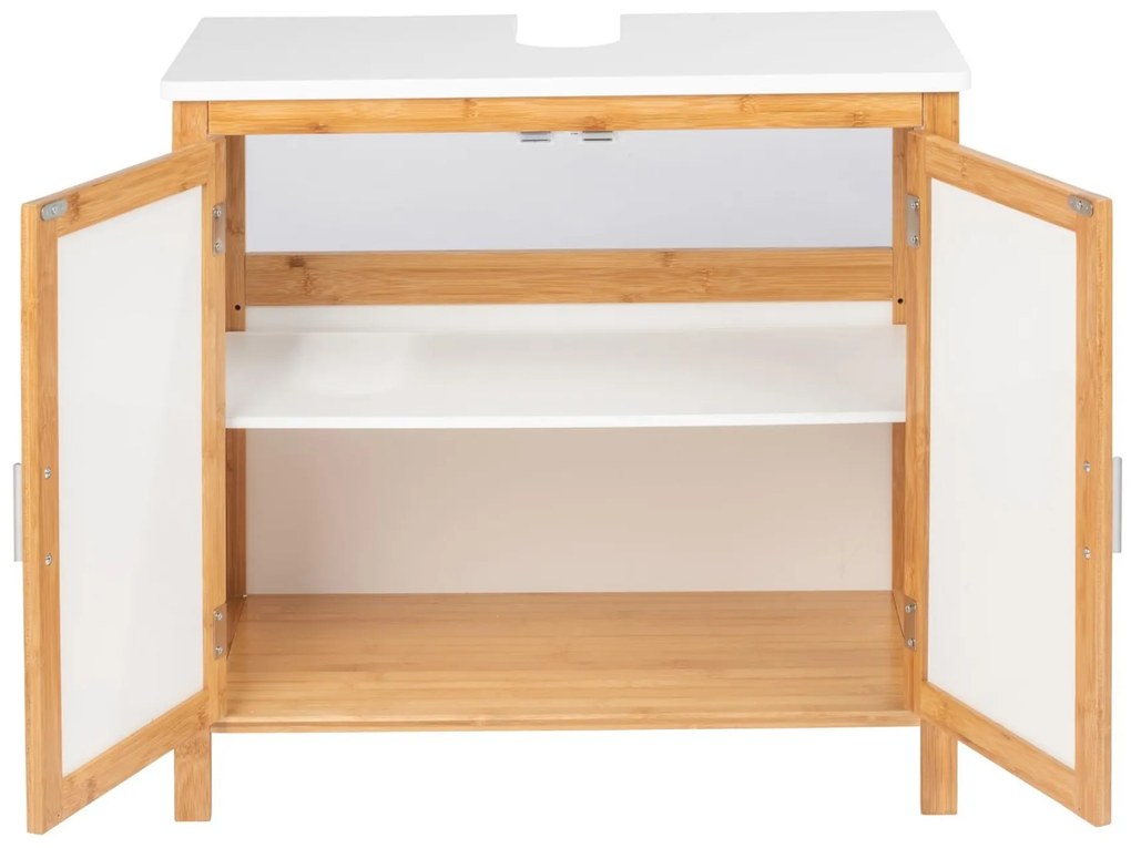 Szafka pod umywalkę FINJA, z bambusa i MDF, 65 x 60 x 33 cm, WENKO