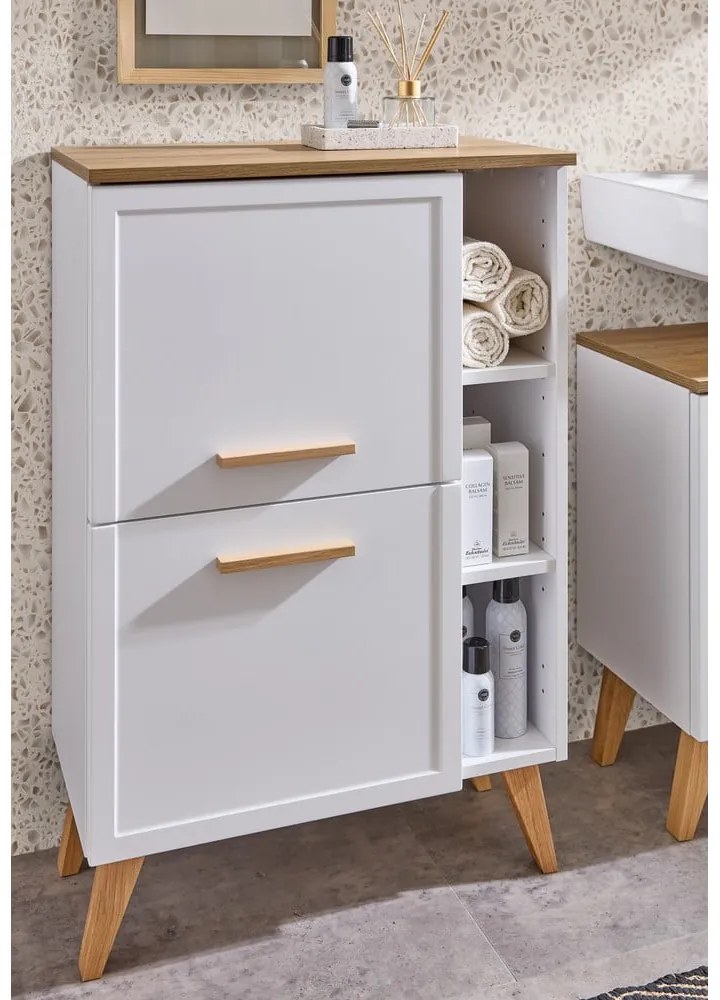 Biała niska/wisząca szafka łazienkowa 77x60 cm Quickset 383 – Pelipal