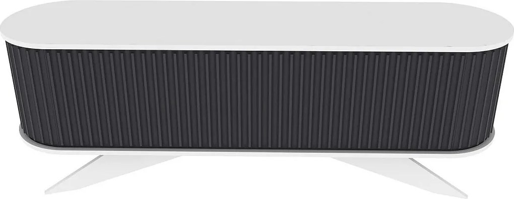 Nowoczesna szafka pod telewizor, antracytowo-biała, 180 x 43 x 60 cm | Płyta wiórowa pokryta melaminą w 100%, grubość 18 mm | Elegancka i funkcjonalna do salonu