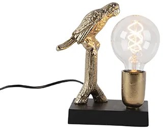 Lampa stołowa art deco czarno-złota 23 cm - Pajaro ArtDeco Oswietlenie wewnetrzne