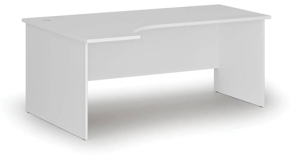 Biurko narożne PRIMO WHITE, 1800 x 1200 mm, lewe, białe