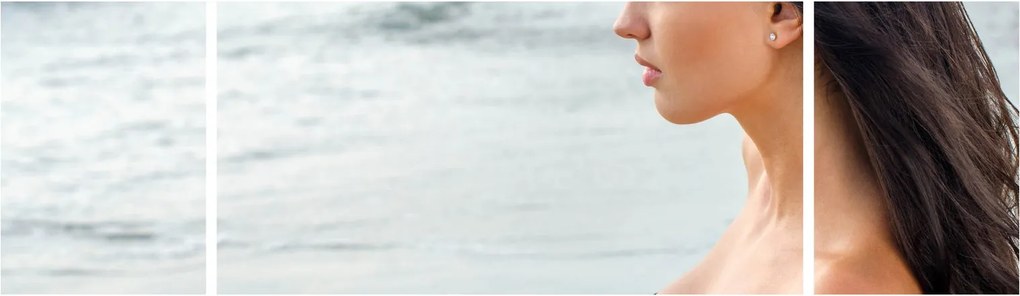 Obraz kobiety na plaży (170x50 cm)