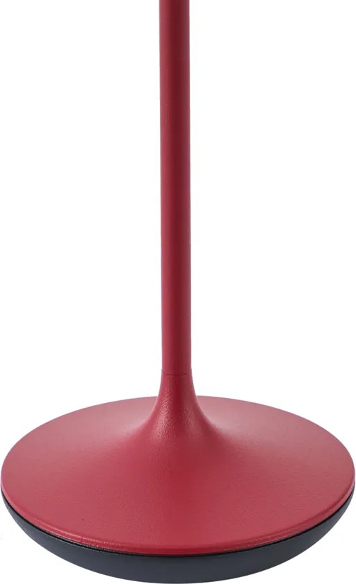 Lampa stołowa czerwona z LED IP65, ładowalna ze stacją ładującą - Treble