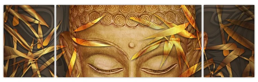 Obraz - Złoty Budda (170x50 cm)
