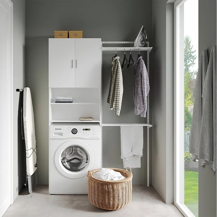 Szafka na pralkę biały 64x26x190 martha