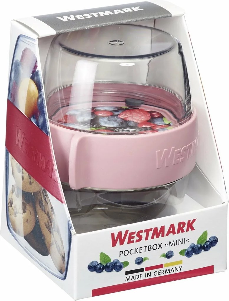 Westmark Dwuczęściowy pojemnik na przekąski MINI, 400 ml, różowy, S