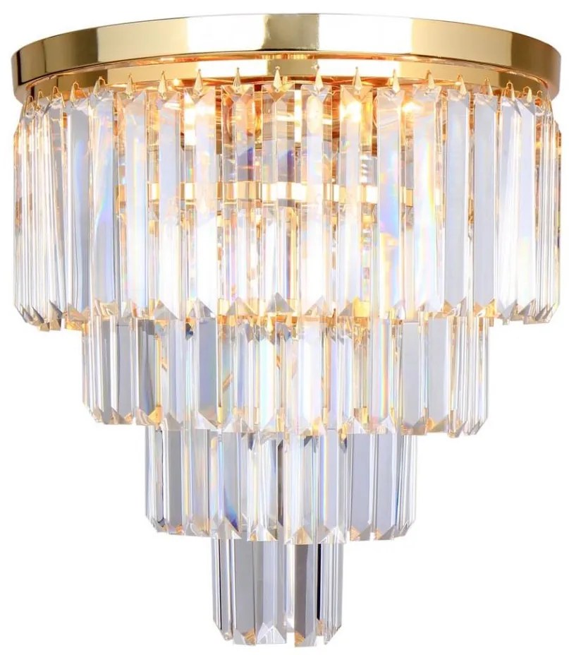 Zuma Line FC17106/4+1 -GLD - Żyrandol kryształowy AMEDEO 5xE14/40W/230V