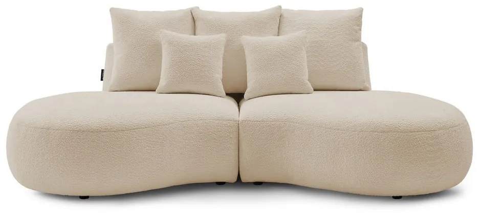 Beżowa sofa z materiału bouclé 260 cm Saint-Germain – Bobochic Paris