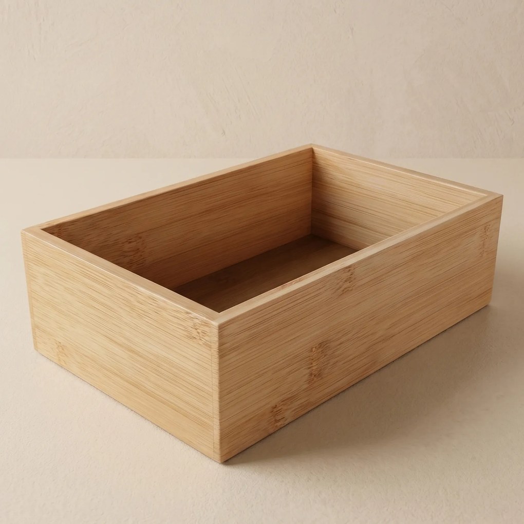 Organizer biurkowy bambusowy, 15 x 23 x 7 cm