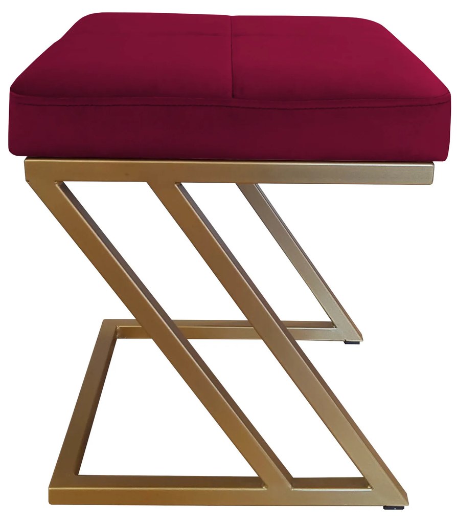 Pufa ZETA LOFT taboret podnóżek podstawa złota MG31