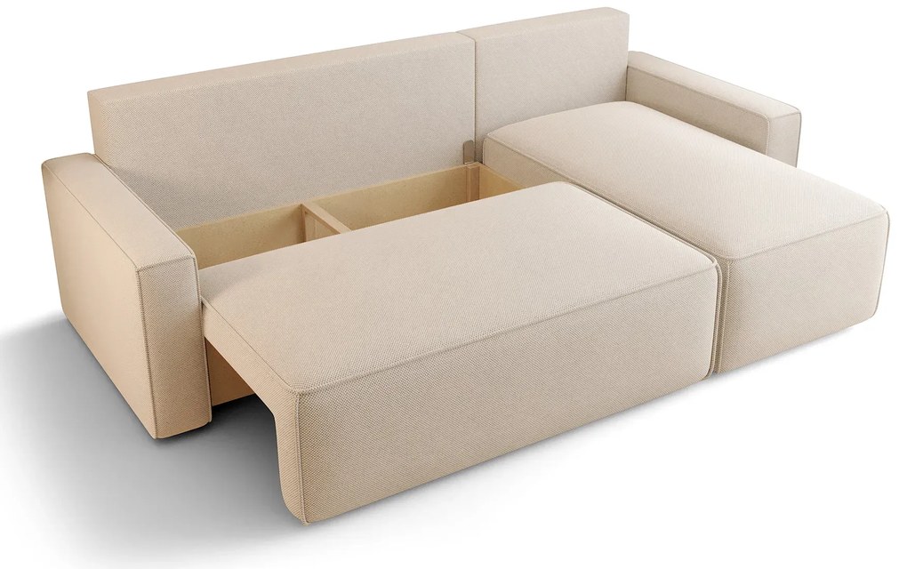 Czarny narożnik rozkładany w kształcie L A5-B94