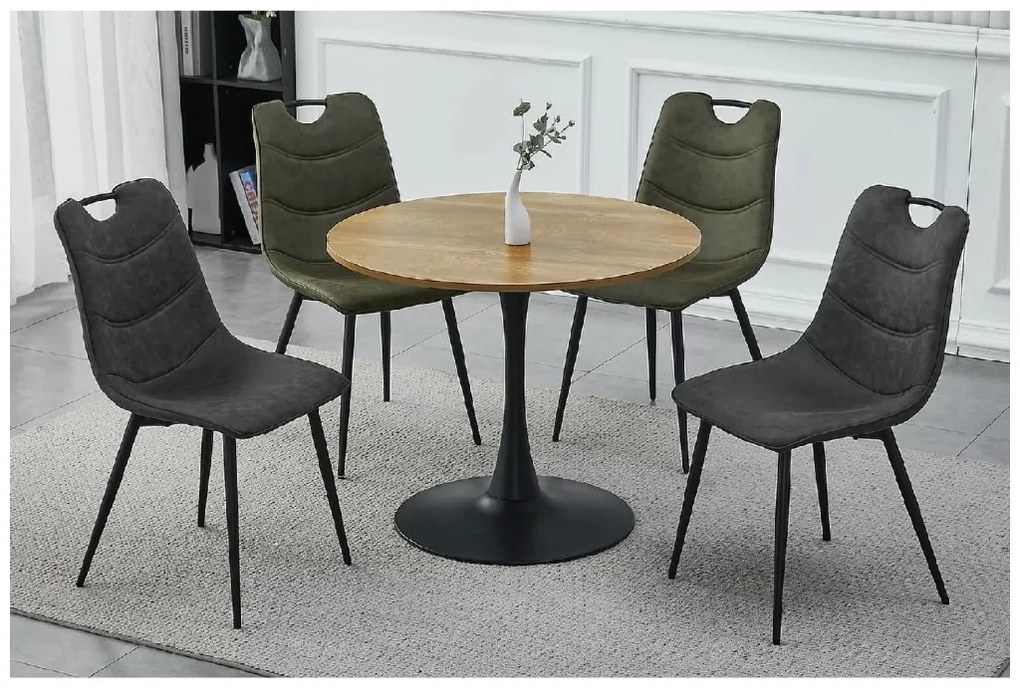 Okrągły stół jadalniany AMADEO II 90x90 cm, dekor dąb