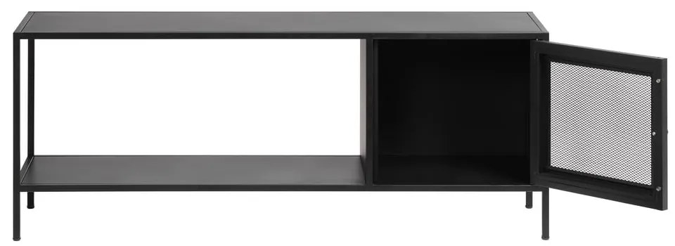 Czarny metalowy regał 120x47 cm Malibu – Unique Furniture