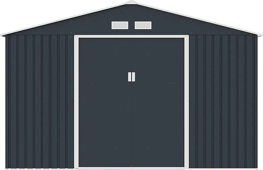 Altana ogrodowa metalowawa ze stali ocynkowanej szara 15,35 m² - ARCHER