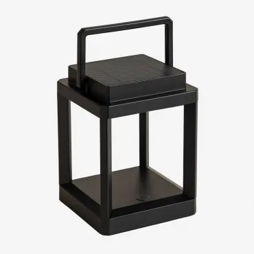 Bezprzewodowa Zewnętrzna Lampa Stołowa Solarna Led Nualla Czarna & ↑25 Cm - Sklum