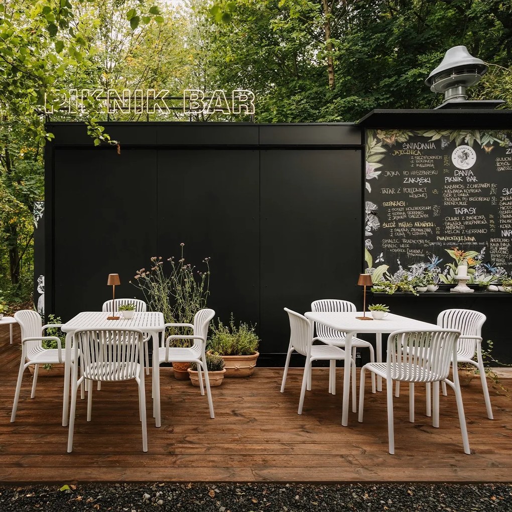 Plastikowe krzesło do ogrodu Brene, bez podłokietników