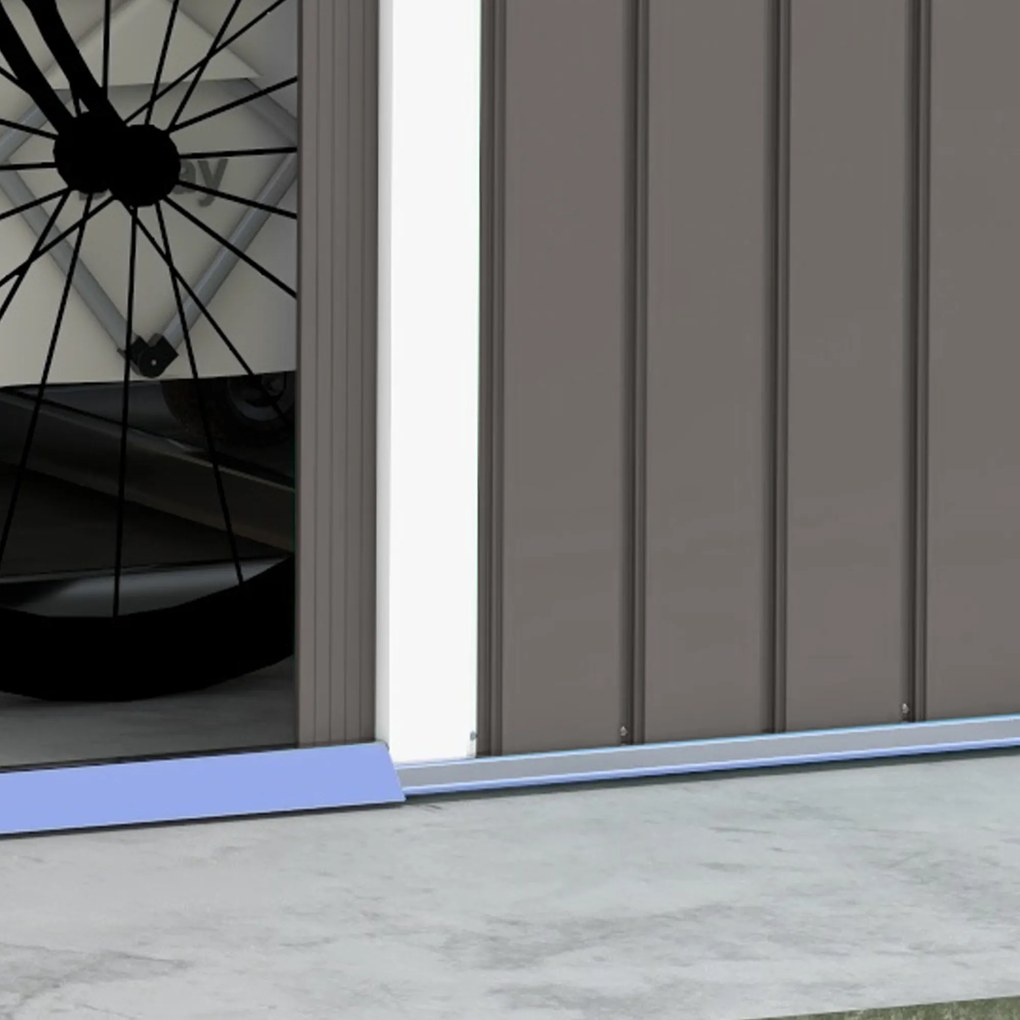 Outsunny Szopa Ogrodowa - Budynek Dla Narzędzi Ogrodowych 4x3, Trwały, Aosom PL