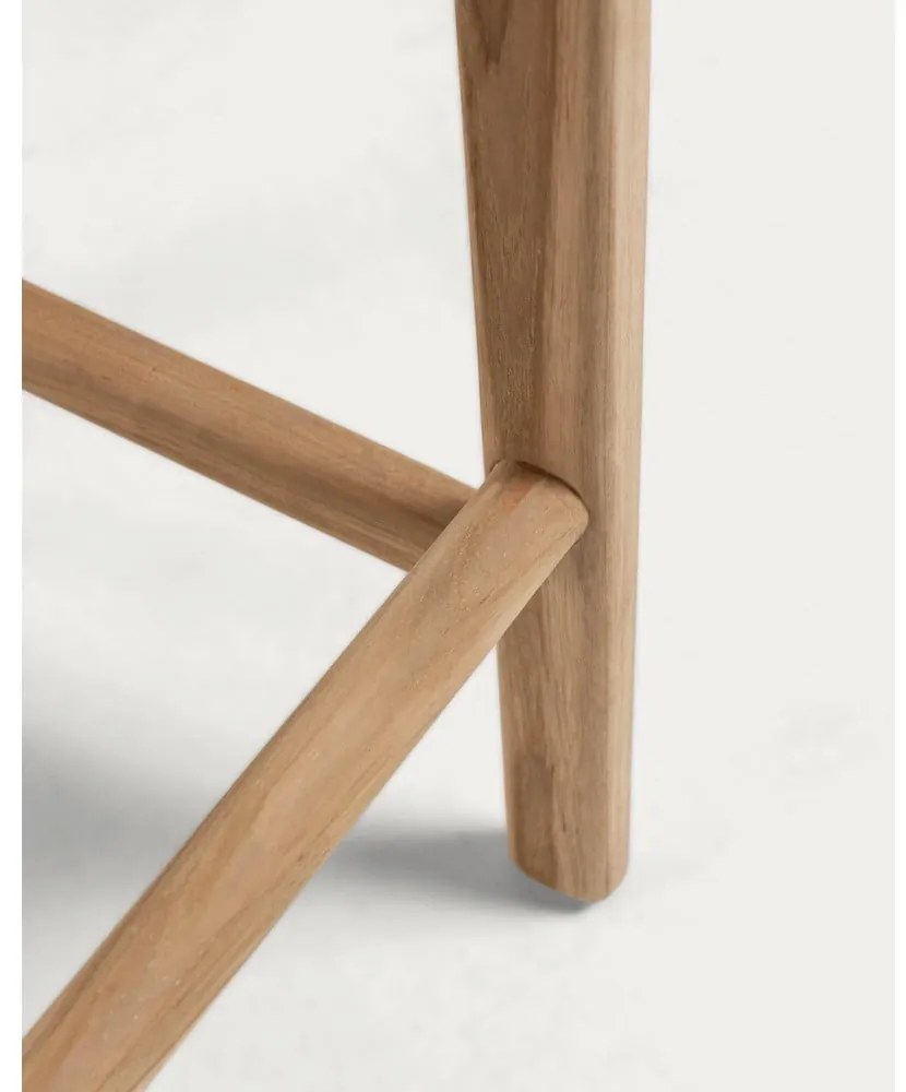 Hoker ze skóry w naturalnym kolorze (wysokość siedziska 67 cm) Calixta – Kave Home