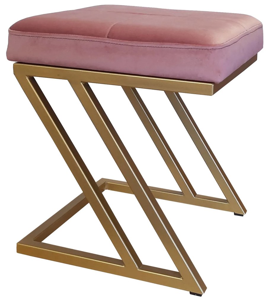 Pufa ZETA LOFT taboret podnóżek podstawa złota MG58