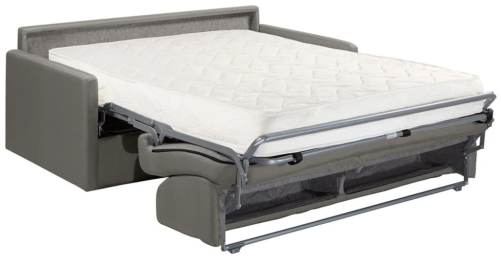 Kanapa 2-osobowa rozkładana z weluru CALIFE - Kolor miętowy - Łóżko 120  cm - Materac 18 cm