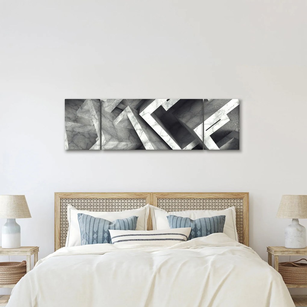 Abstrakcyjny obraz kostek (170x50 cm)