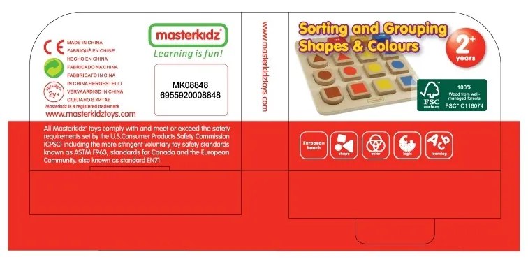 Masterkidz tablica edukacyjna sorter kształty i kolory