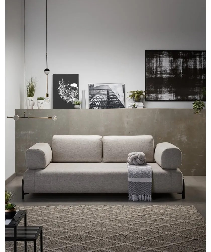 Beżowa sofa 3-osobowa Kave Home Compo