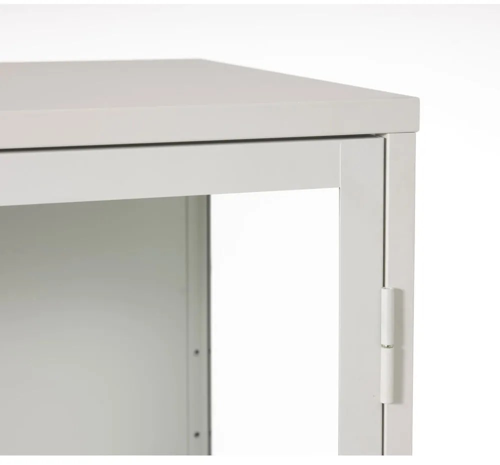 Biała metalowa witryna 90x160 cm Carmel – Unique Furniture