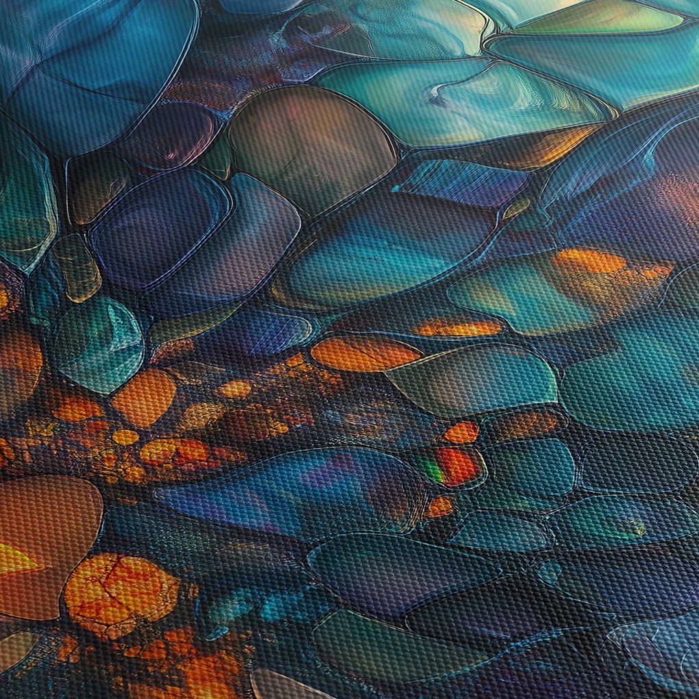 Obraz - Szklana mozaika (z zegarem) (90x30 cm)