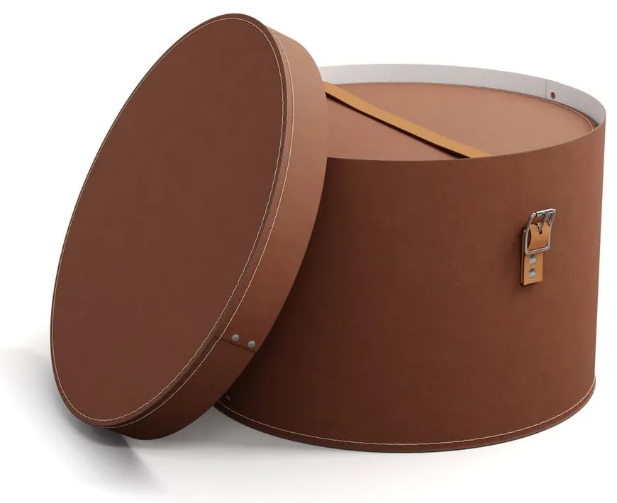 Brązowe kartonowe pojemniki zestaw 2 szt. z pokrywką ø 37,5x25 cm Rut Restore Paper Laminate – Bigso