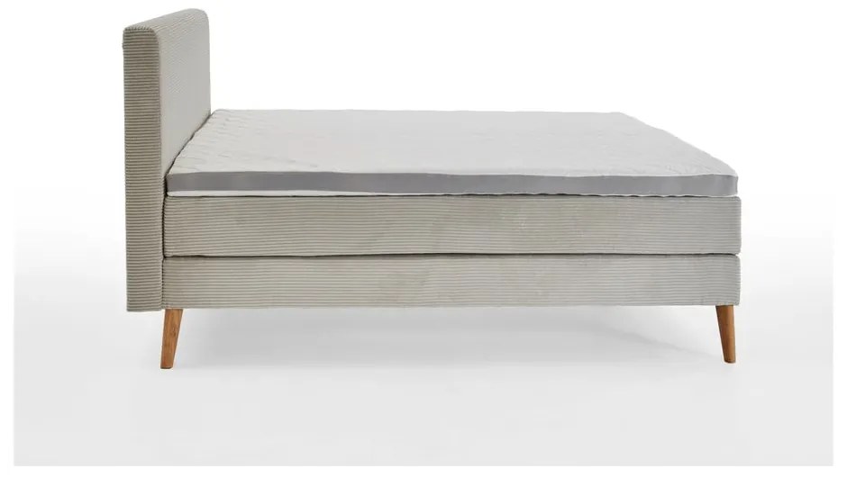 Beżowe łóżko boxspring 160x200 cm Linea – Meise Möbel