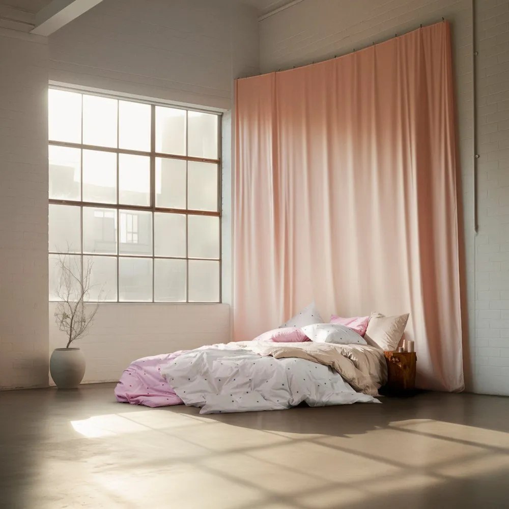 Biała pościel jednoosobowa z perkalu bawełnianego 140x200 cm Daisy – JUNA