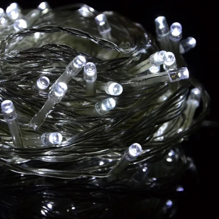 Zestaw świątecznych łańcuchów LED100 diod, zimna biel