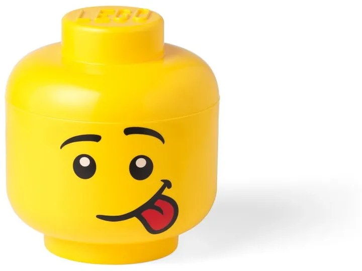 Żółty pojemnik w kształcie głowy LEGO® Silly, ⌀ 16,3 cm