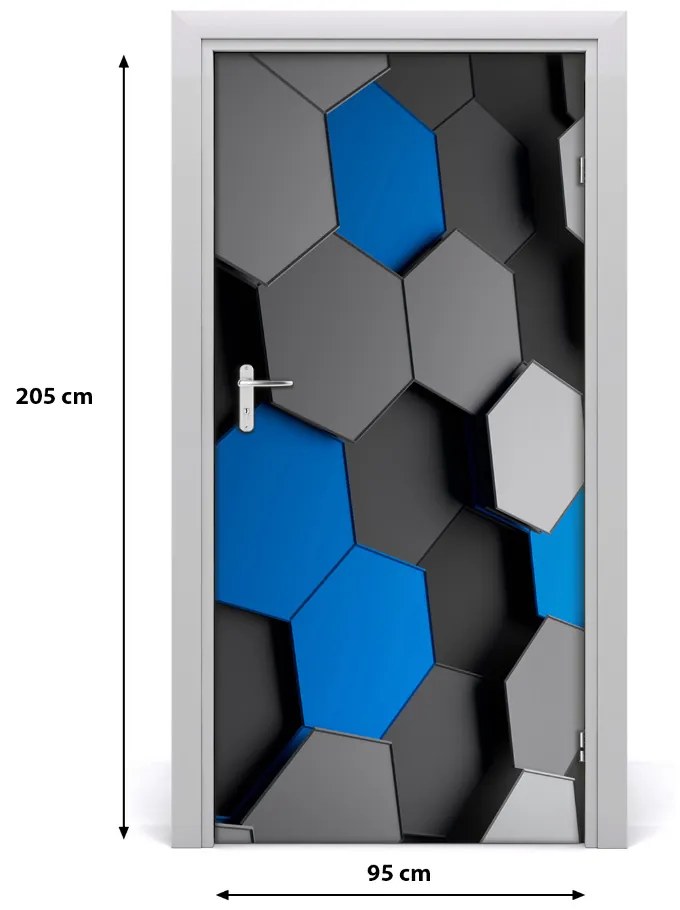 Naklejka samoprzylepna na drzwi Abstrakcja 3D