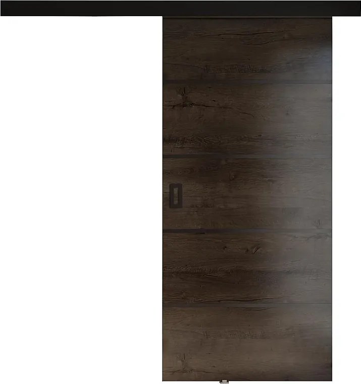 Drzwi przesuwne z maskownicą WERDI PLUS 100 jesion ciemny