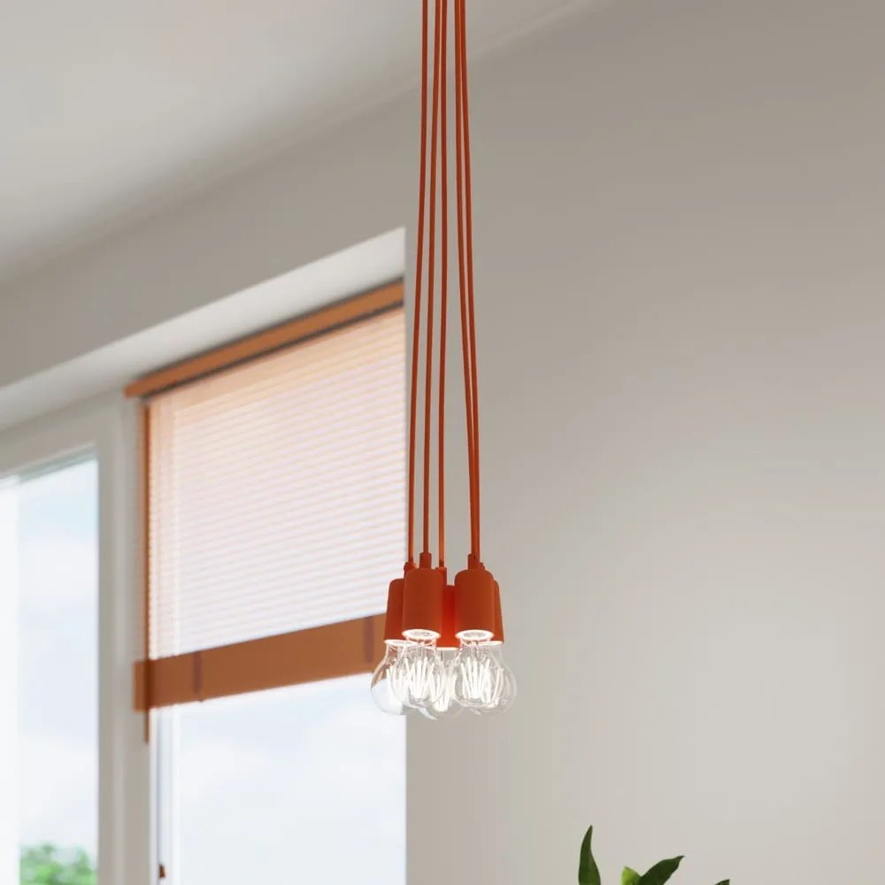 Pomarańczowa lampa wisząca ø 25 cm Rene – Nice Lamps