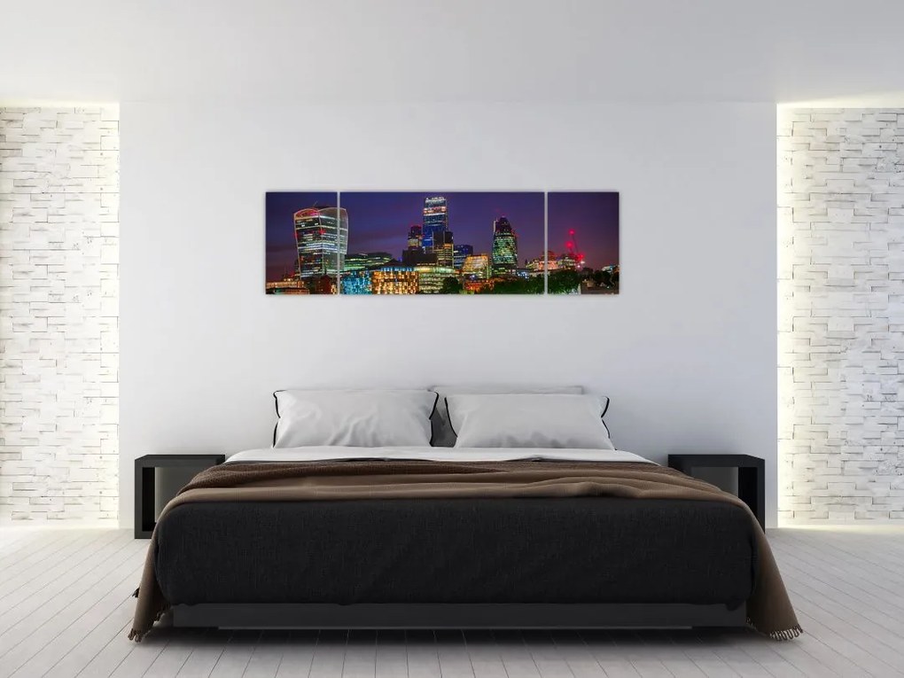 Obraz - Londyn wieczorem (170x50 cm)