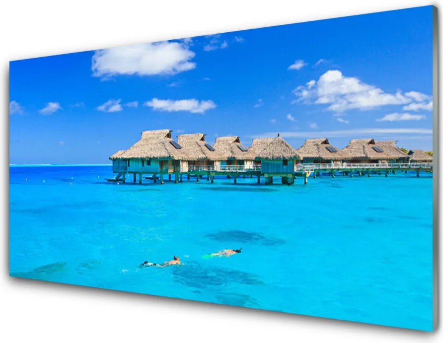 Panel Szklany do Kuchni Willa Nad Brzegiem Morza