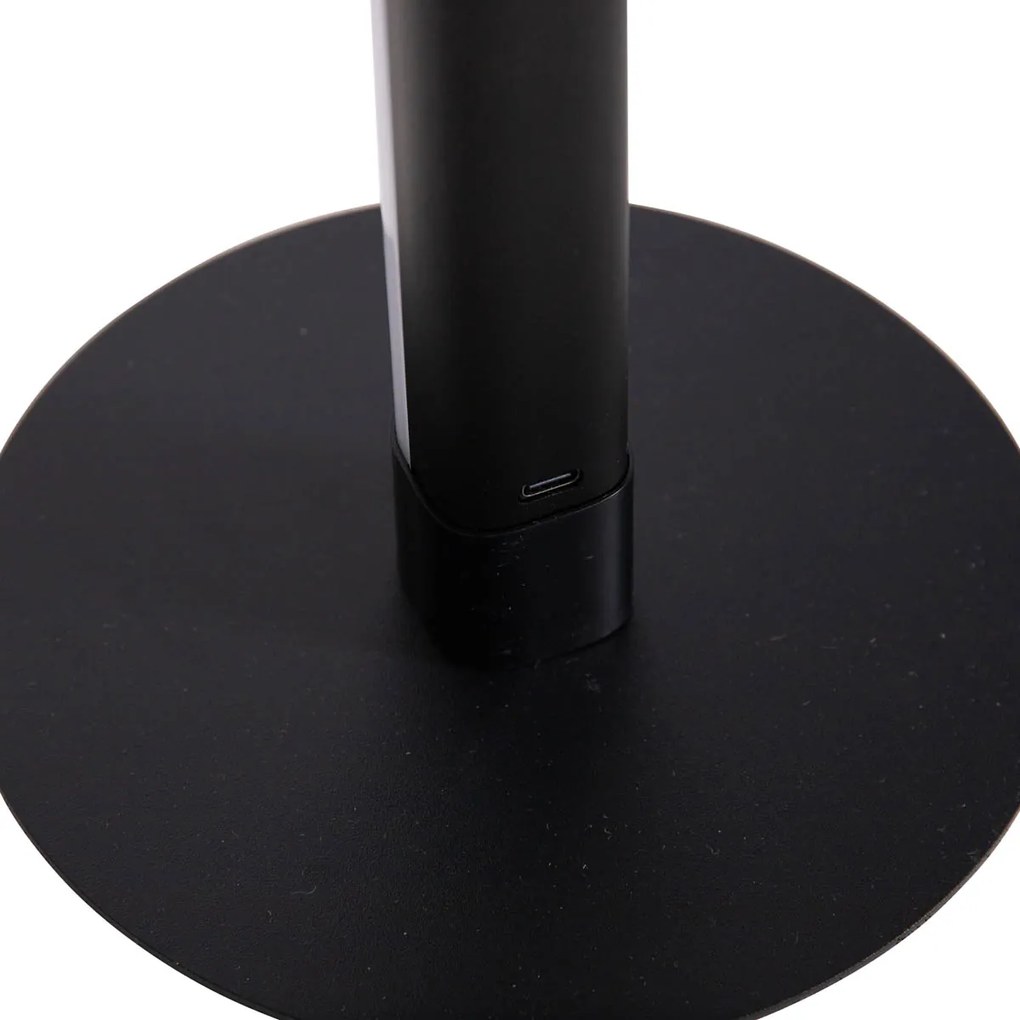 Neonowa lampa stołowa czarna w tym ściemniany RGB LED - TijsDesignerski Oswietlenie wewnetrzne