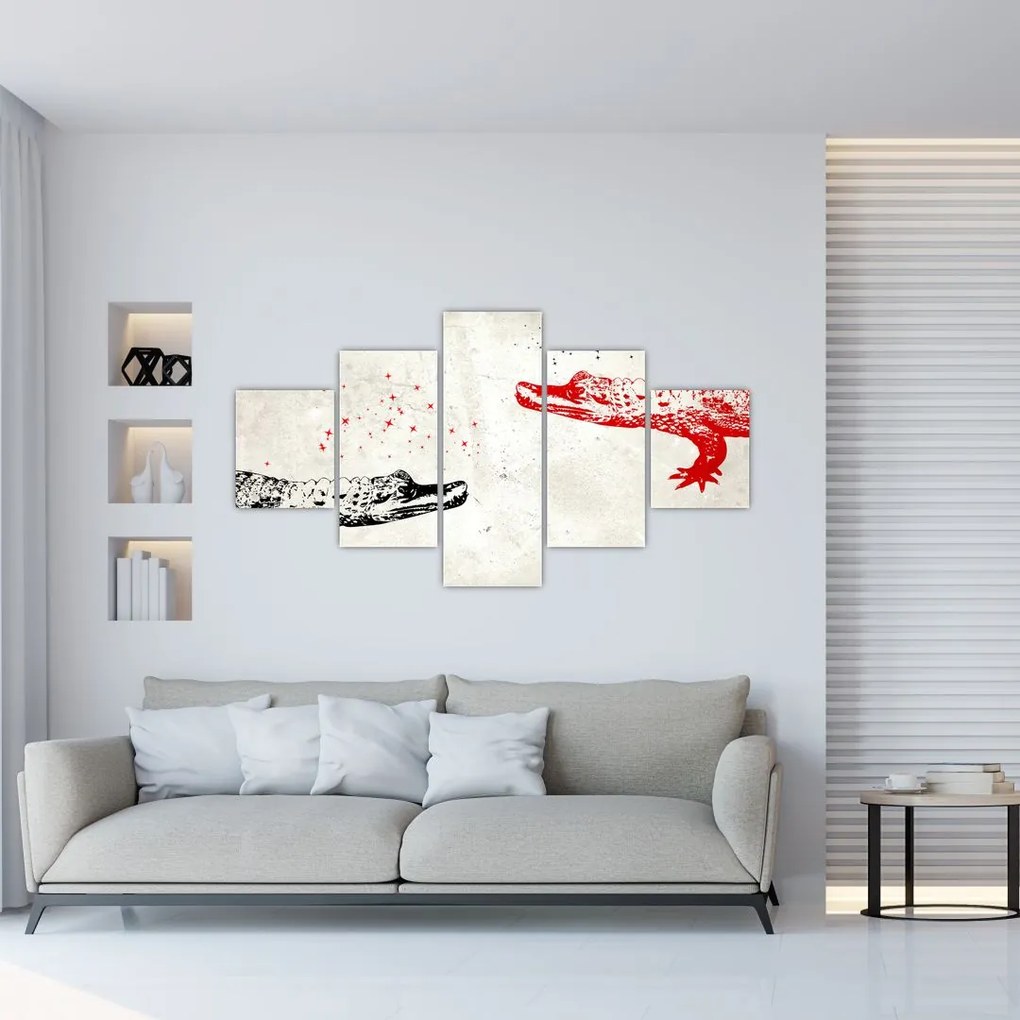 Obraz - Krokodyle (125x70 cm)