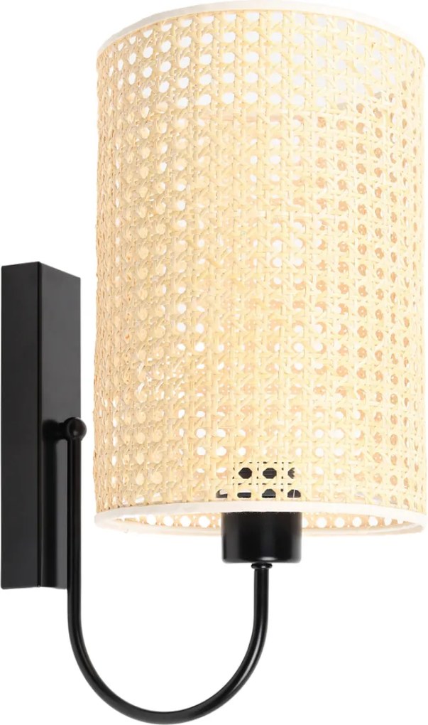 Kinkiet z rattanowym abażurem Asmara - OUTLET