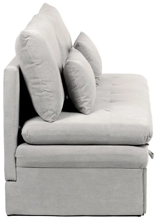Rozkładana sofa trzyosobowa ASB-4740 BGE2,manżestrowa, beżowa