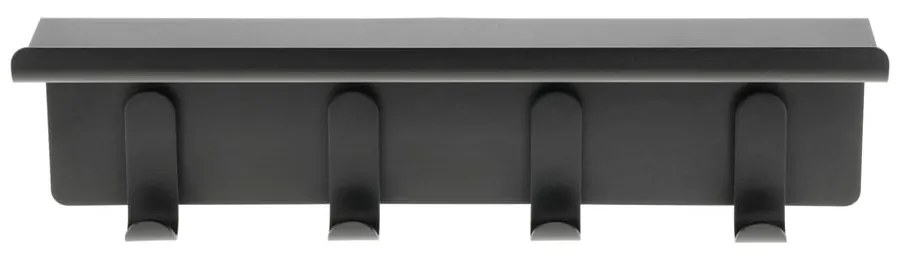 Czarny stalowy wieszak ścienny z półką 11,5 cm A-Hallway – Zone