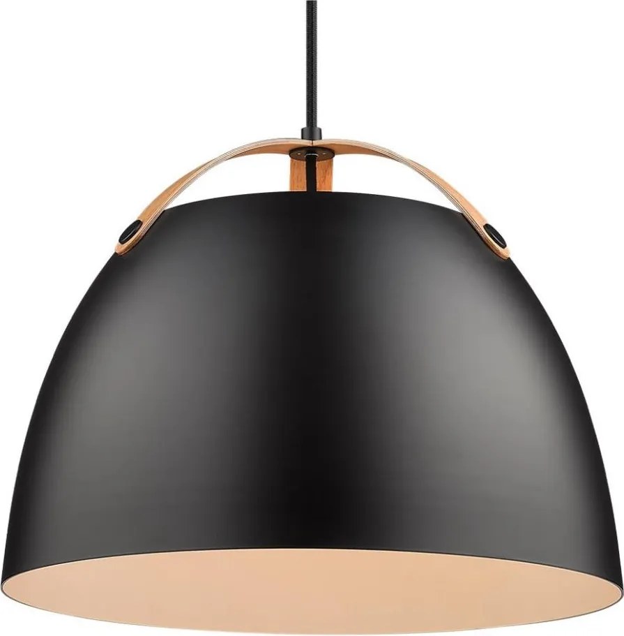 Halo Design 734887 - Lampa wisząca na lince OSLO 1xE27/40W/230V śr. 40 cm czarny/dąb