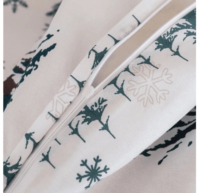 PrzytulneMieszkanie.pl PrzytulneMieszkanie.pl Pościel z mikrofibry SNOWY HOUSES białe Rozmiar pościeli: 70 x 90 cm | 140 x 200 cm