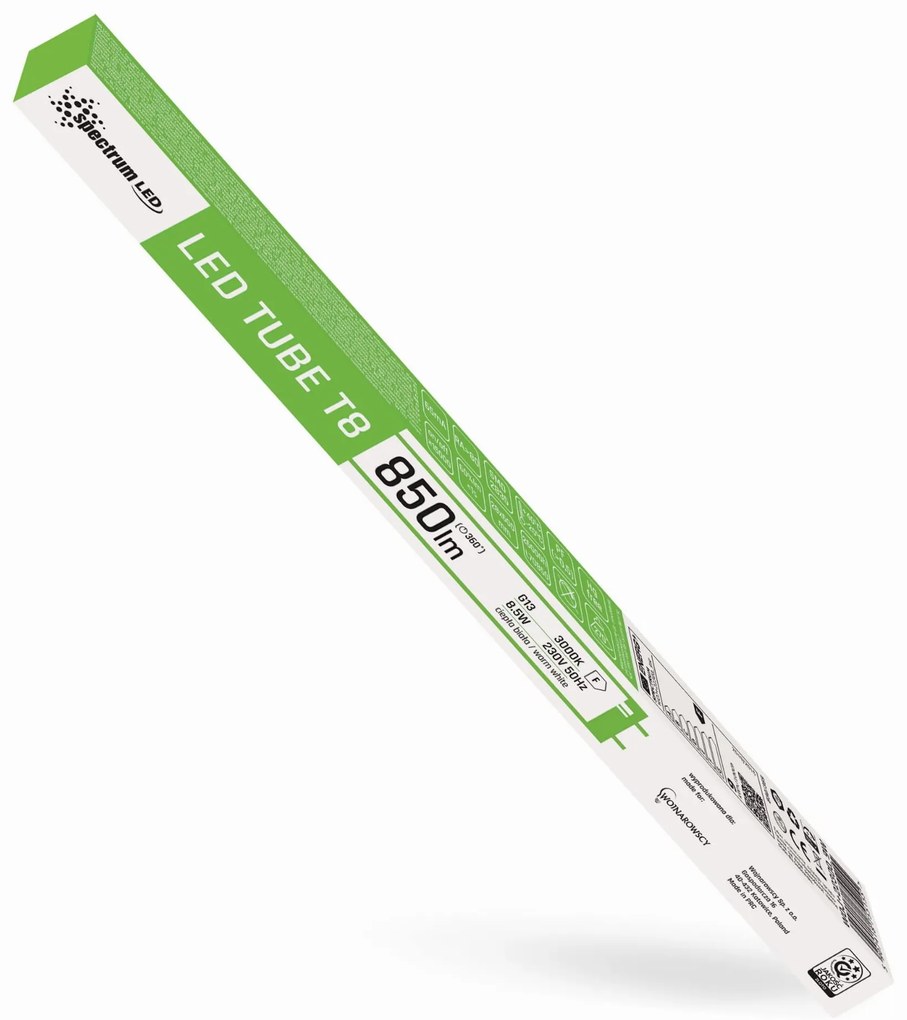 Tuba LED Biała Ciepła 60 CM T8 230V 8,5W WOJ+22300