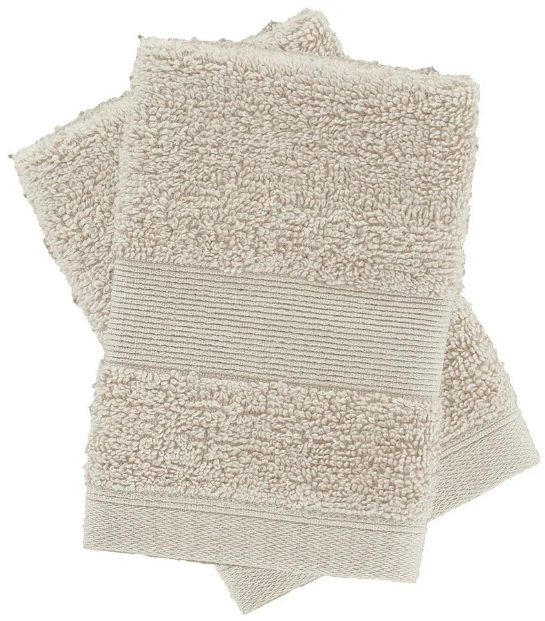 Beżowe bawełniane ręczniki frotte zestaw 2 szt. 30x30 cm Anti-Bacterial – Catherine Lansfield