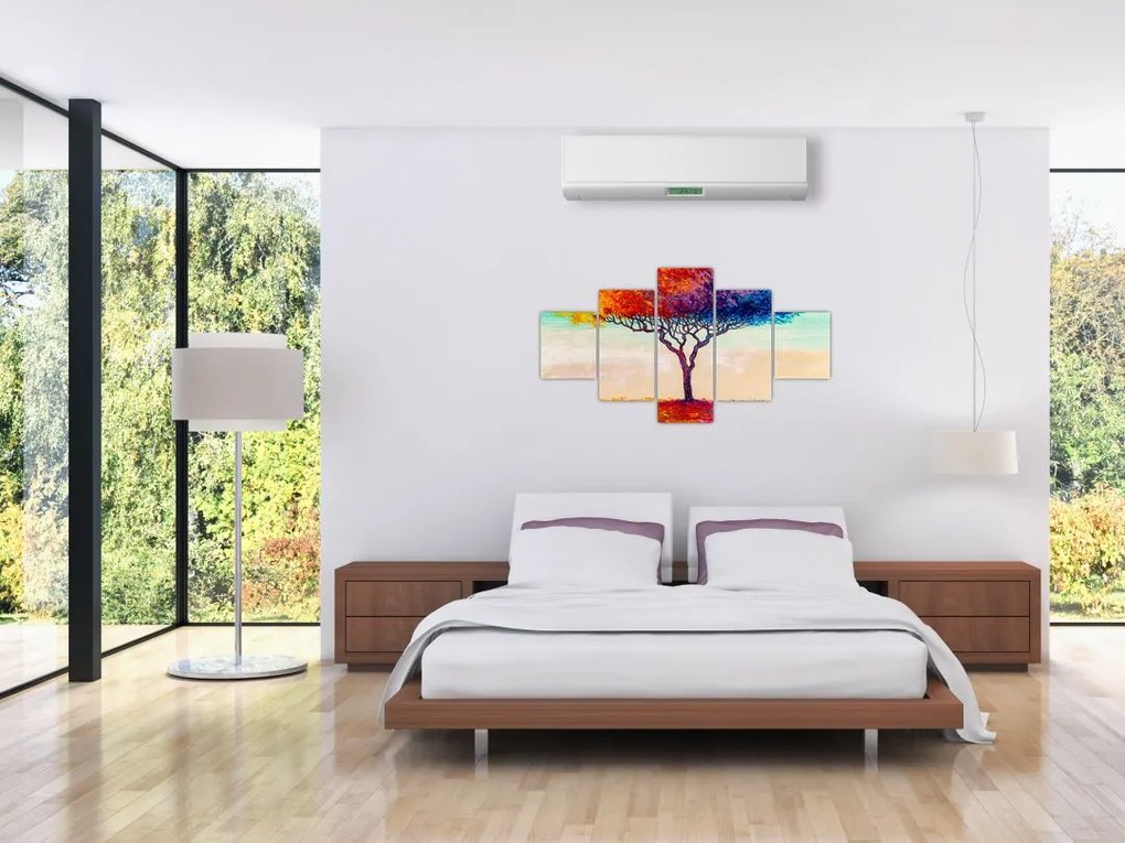 Obraz malowanego drzewa (125x70 cm)