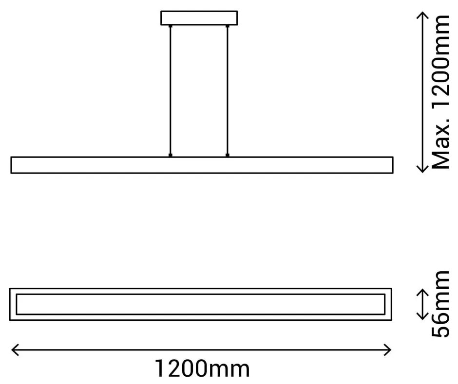 Lampa wisząca SULION Taveda, wys. 120 cm